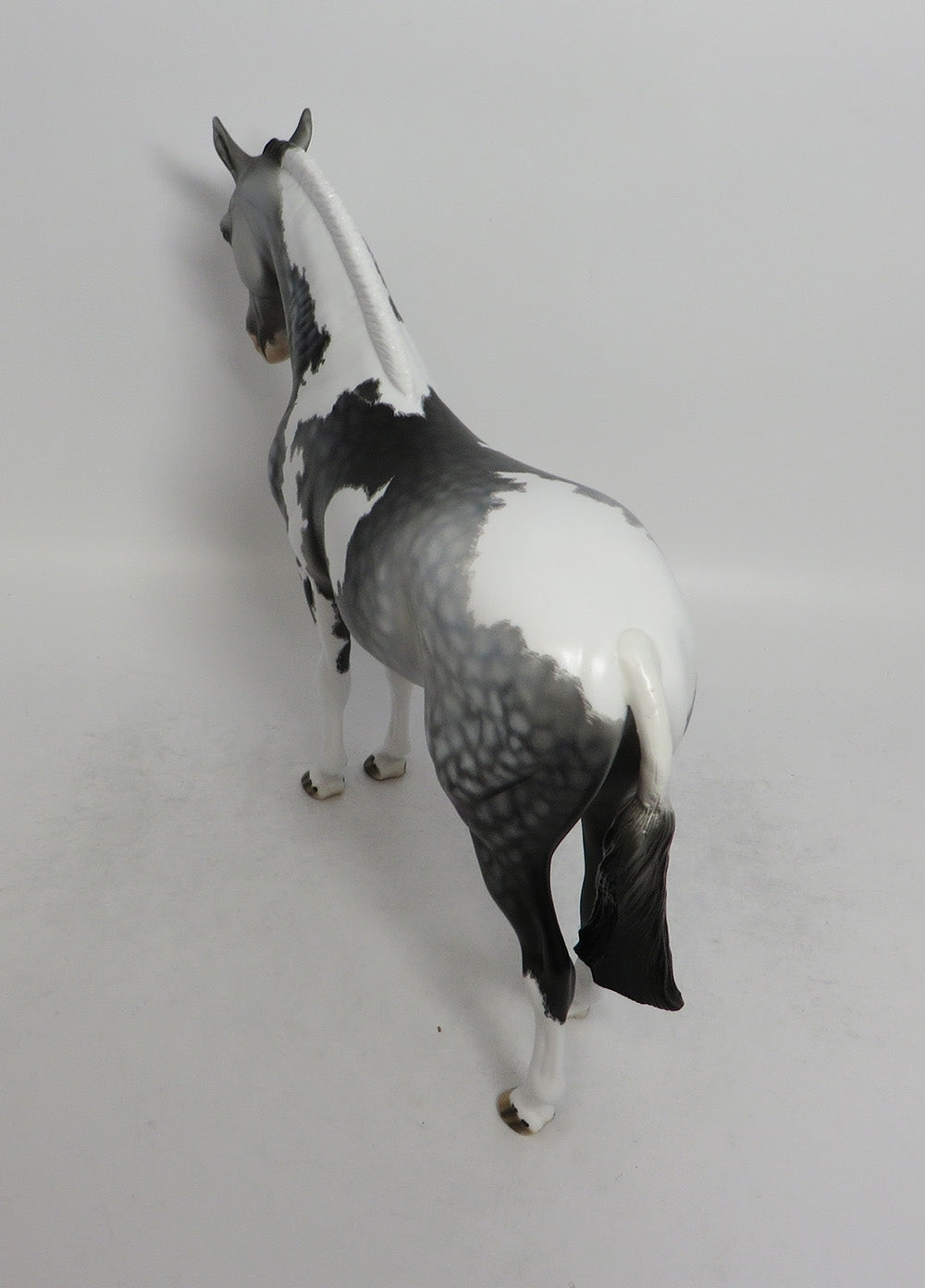 SCADIA-OOAK STAR DAPPLE GREY PINTO ANDALUSIAN MODEL HORSE BY DAWN QUICK 5/18/18