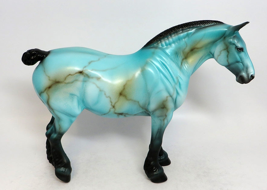 FALLEN SKY- TURQUOISE PRECIOUS STONE BUNNY DRAFT MODEL HORSE EQUILOCITY 2018
