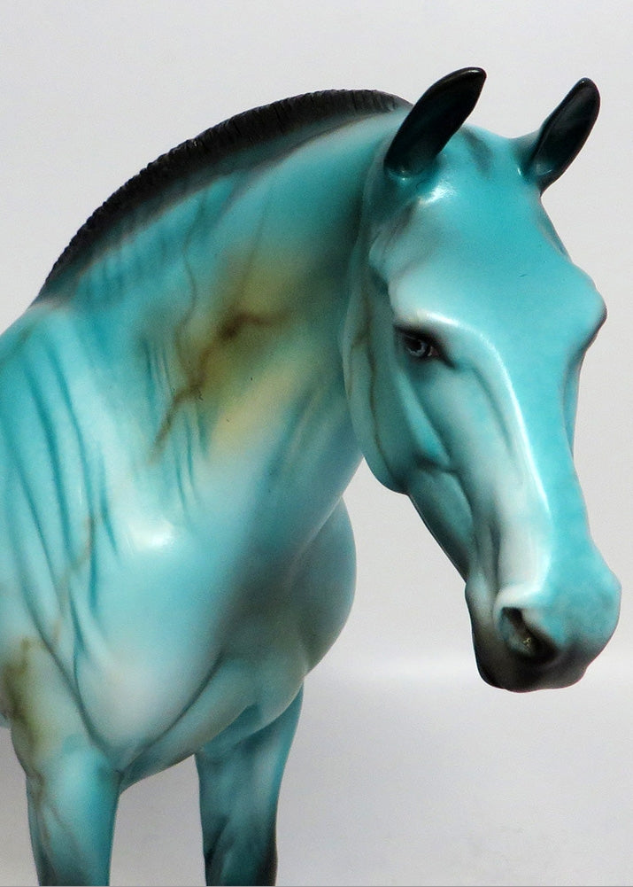 FALLEN SKY- TURQUOISE PRECIOUS STONE BUNNY DRAFT MODEL HORSE EQUILOCITY 2018