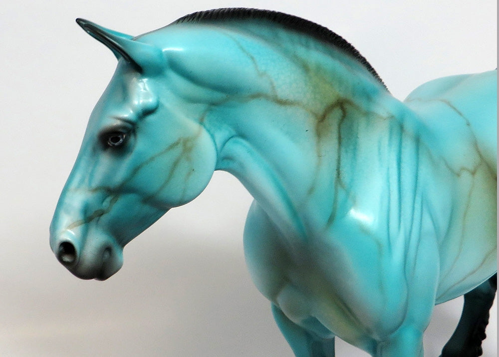 FALLEN SKY- TURQUOISE PRECIOUS STONE BUNNY DRAFT MODEL HORSE EQUILOCITY 2018