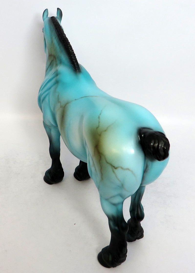 FALLEN SKY- TURQUOISE PRECIOUS STONE BUNNY DRAFT MODEL HORSE EQUILOCITY 2018