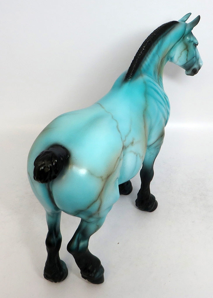 FALLEN SKY- TURQUOISE PRECIOUS STONE BUNNY DRAFT MODEL HORSE EQUILOCITY 2018