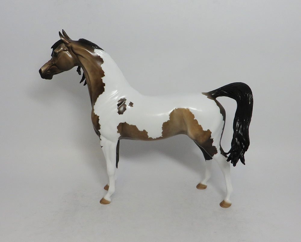 CALUMET-OOAK BUCKSKIN PINTO ARABIAN MODEL HORSE 5/18/18