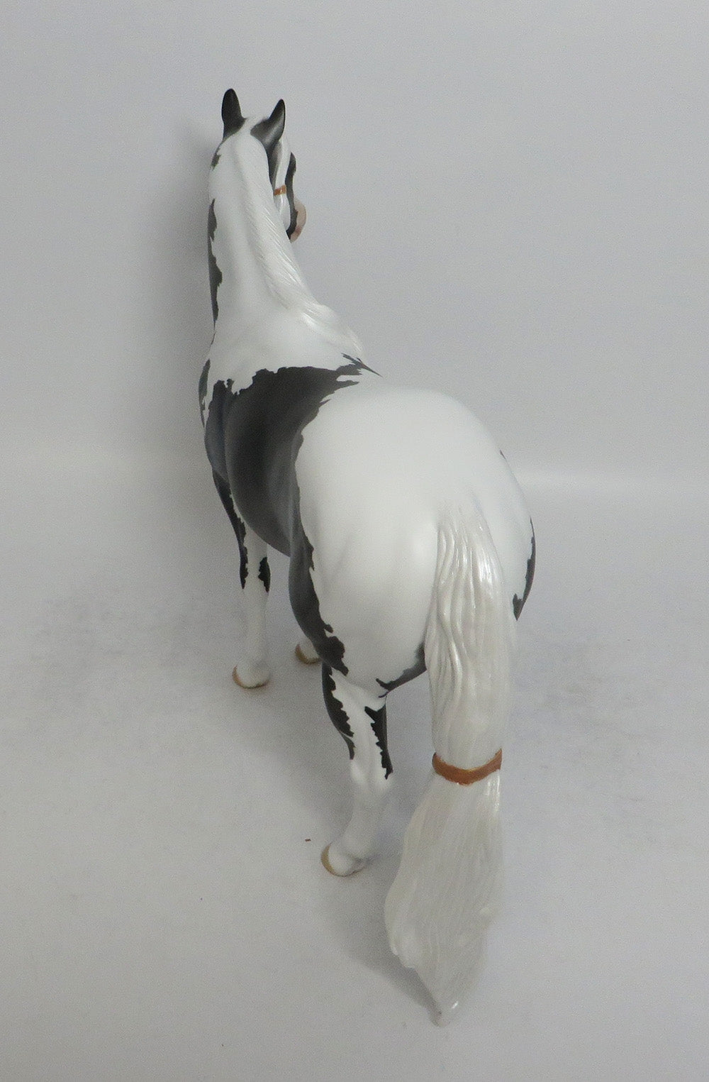 BOBBLES AND BOWS~OOAK DAPPLE GREY PINTO ISH MODEL HORSE BY DAWN QUICK 5/17/18