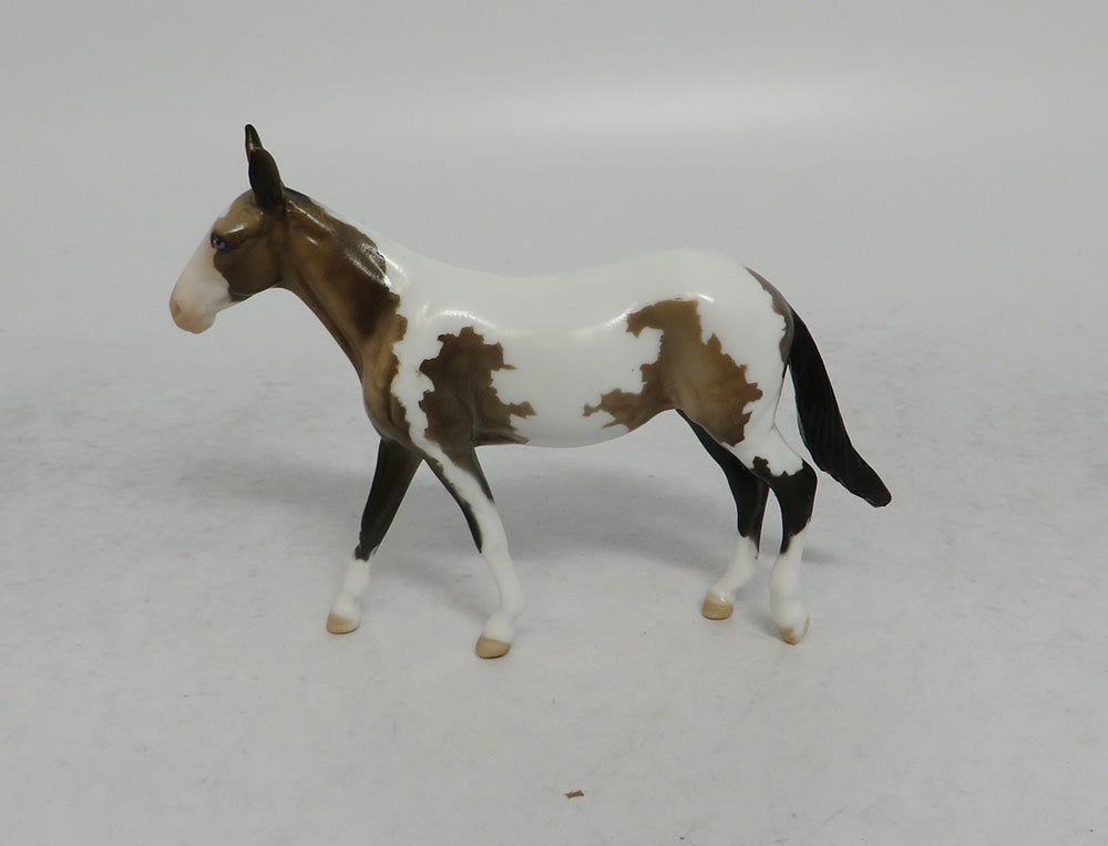 GERDIE - OOAK BUCKSKIN PINTO MULE CHIP EQ2018