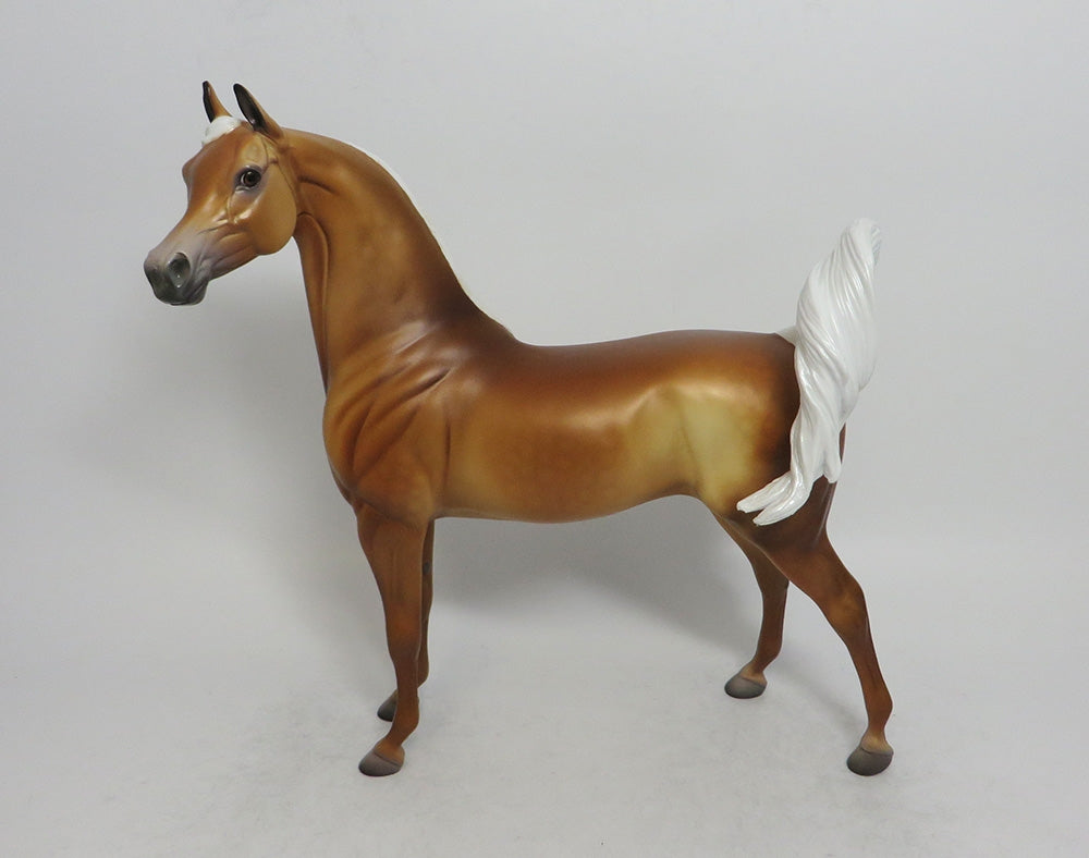 SUNDANCE - OOAK DAPPLE GOLDEN PALOMINO ARABIAN MODEL HORSE EQ2018
