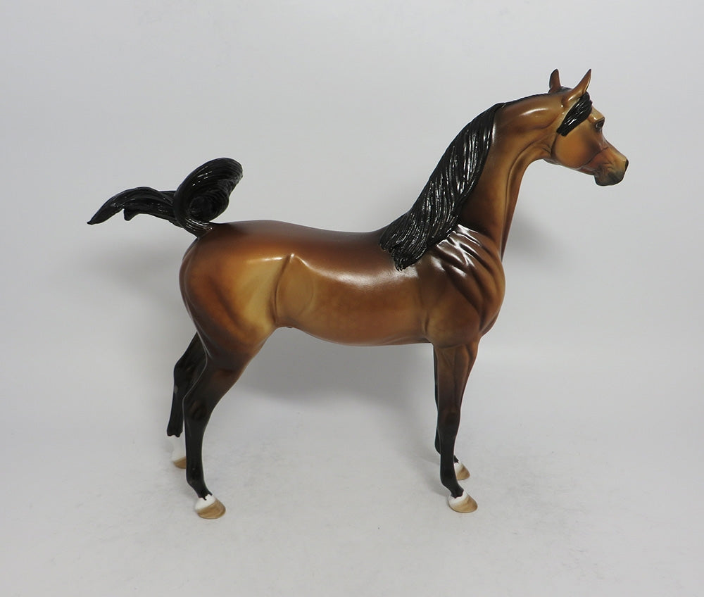 CHAIN GANG-OOAK GOLDEN DAPPLE BAY ARABIAN MODEL HORSE BY DAWN QUICK 5/17/18