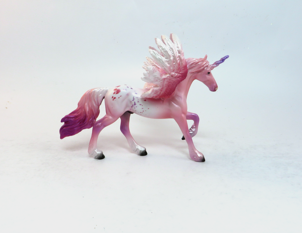 ALL MINE-OOAK-PEGACHIP VALENTINE DECORATOR PEARL AND PINK APPY PURPLE HORN- SB 19