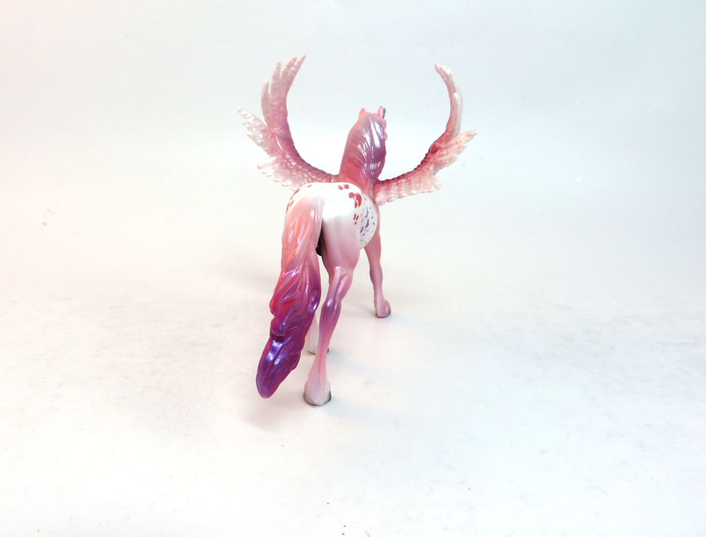 ALL MINE-OOAK-PEGACHIP VALENTINE DECORATOR PEARL AND PINK APPY PURPLE HORN- SB 19