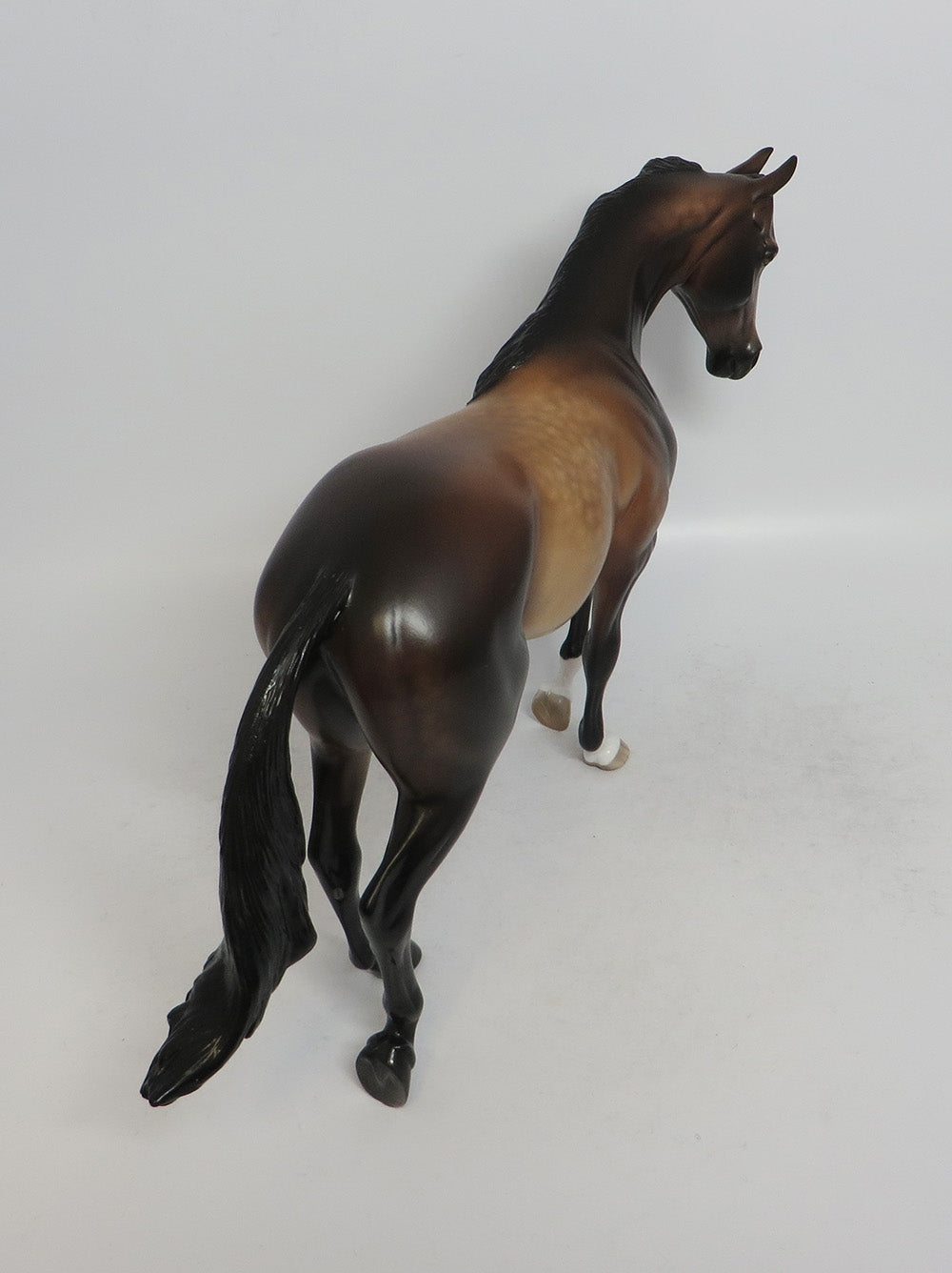 UPDATED-BABKA-OOAK-DAPPLE GOLDEN BAY THOROUGHBRED MODEL HORSE BY SHERYL LEISURE 5/25/18