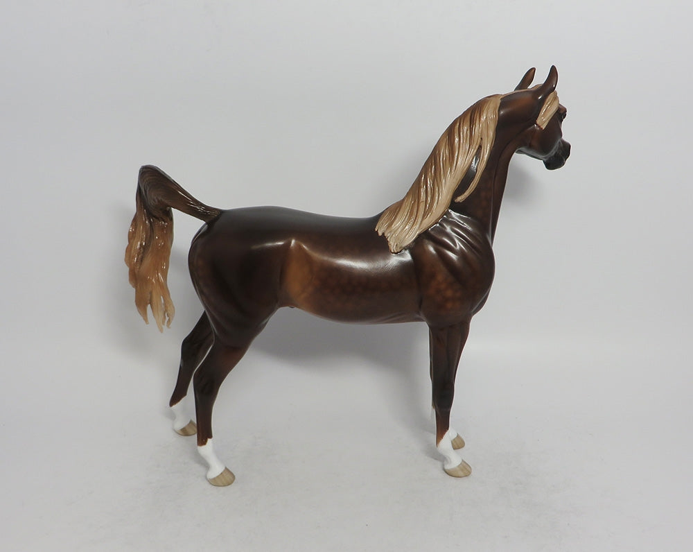 JAFFA-OOAK DAPPLE CHESTNUT ARABIAN MODEL HORSE BY SL 5/18/18