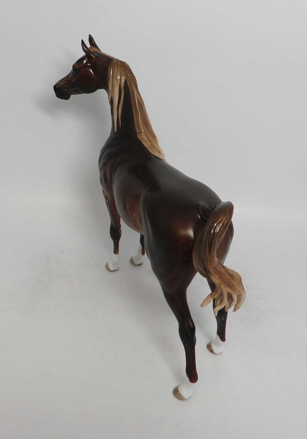 JAFFA-OOAK DAPPLE CHESTNUT ARABIAN MODEL HORSE BY SL 5/18/18