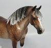 BASBOUSA - OOAK DAPPLE BAY GOING GREY BUNNY HEAVY DRAFT MODEL HORSE BY SHERYL LEISURE 5/22