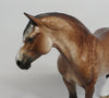 BASBOUSA - OOAK DAPPLE BAY GOING GREY BUNNY HEAVY DRAFT MODEL HORSE BY SHERYL LEISURE 5/22