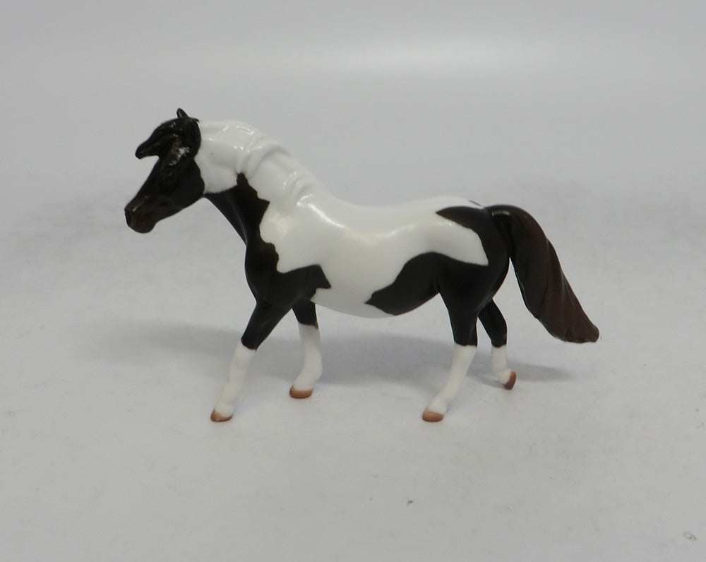 SPICE GIRL - OOAK DARK CHESTNUT PINTO PONY CHIP EQ2018