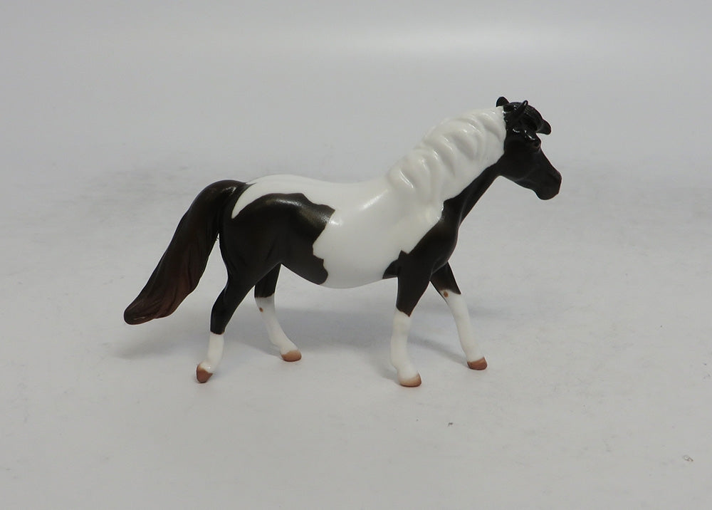 SPICE GIRL - OOAK DARK CHESTNUT PINTO PONY CHIP EQ2018