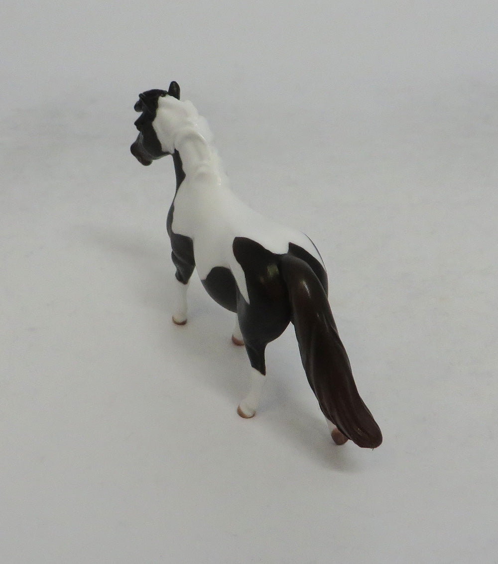 SPICE GIRL - OOAK DARK CHESTNUT PINTO PONY CHIP EQ2018