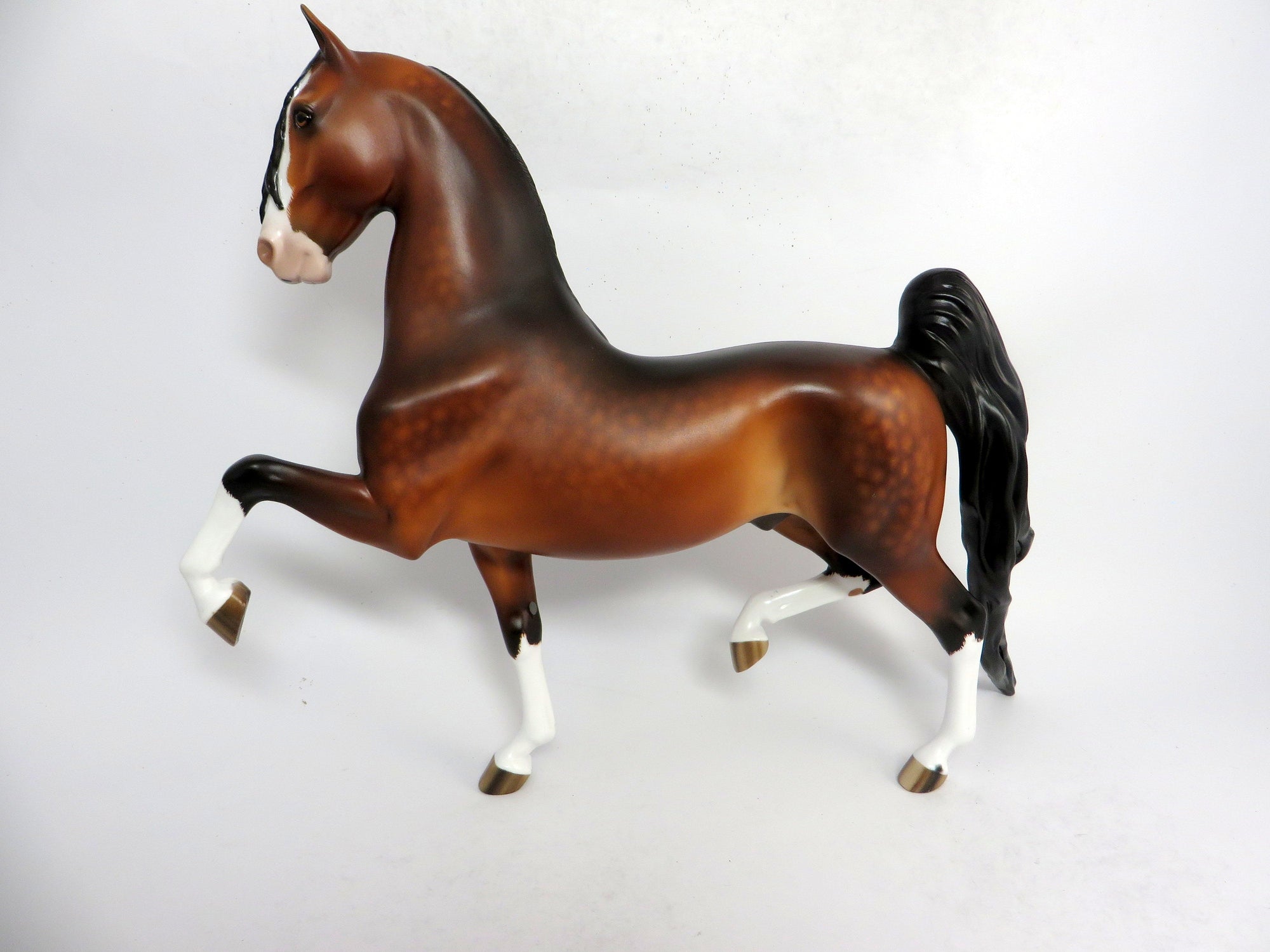 AMADEUS-OOAK BAY DAPPLED SADDLEBRED BY SHERYL LEISURE 1-18-19