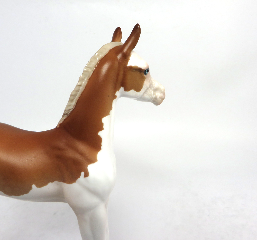 TOUCH DOWN-OOAK SPLASH PATTERN PALOMINO ARABIAN FOAL BY AMANDA SB19