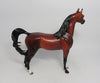 BLACK CHERRY-OOAK DAPPLE RED BAY ARABIAN MODEL HORSE BY SHERYL LEISURE 5/25/18