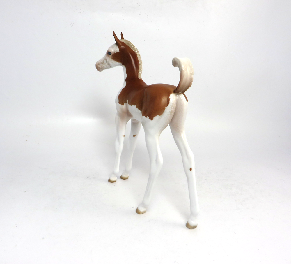 TOUCH DOWN-OOAK SPLASH PATTERN PALOMINO ARABIAN FOAL BY AMANDA SB19
