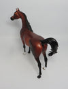 BLACK CHERRY-OOAK DAPPLE RED BAY ARABIAN MODEL HORSE BY SHERYL LEISURE 5/25/18
