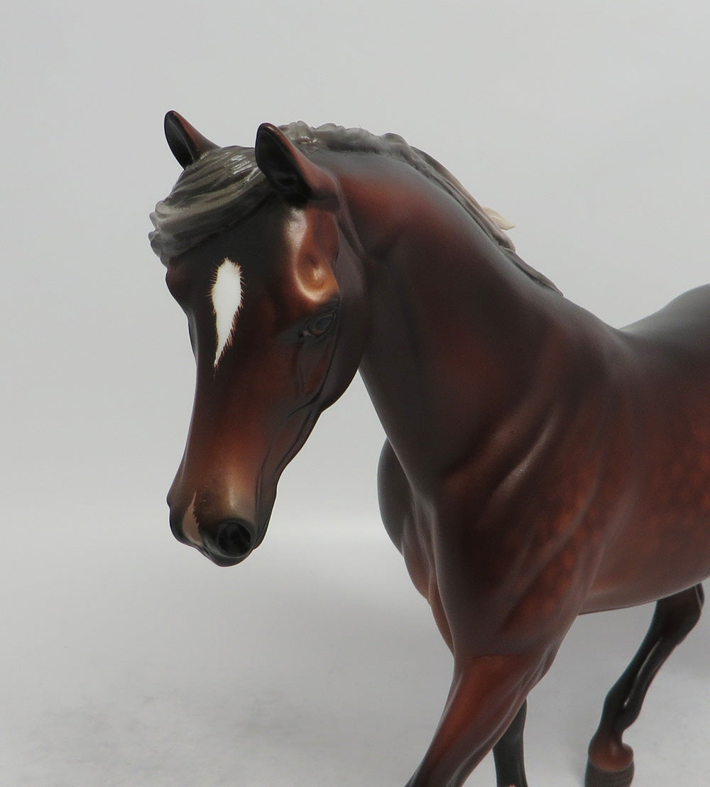 FUDGE RIPPLE-OOAK SILVER DAPPLE BAY PONY MODEL HORSE 5/25/18