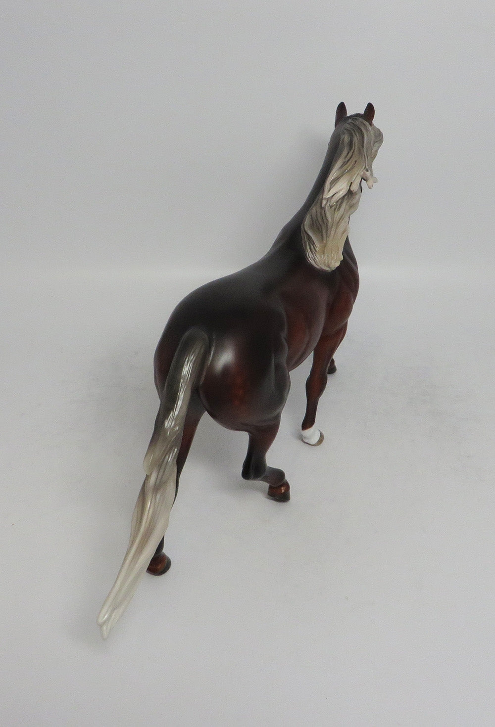 FUDGE RIPPLE-OOAK SILVER DAPPLE BAY PONY MODEL HORSE 5/25/18