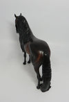 RUM RAISIN-OOAK-DAPPLE BAY ANDALUSIAN MODEL HORSE BY SHERYL LEISURE 5/25/18