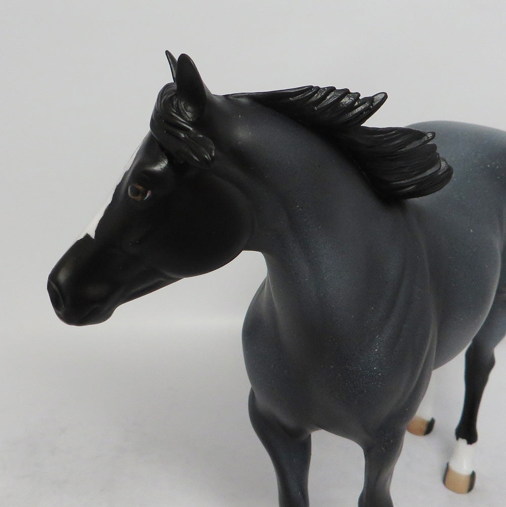 BLUE JEANZ-OOAK BLUE ROAN ISH WITH CUSTOM MANE AND FORELOCK 6/1/18