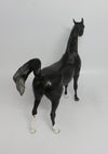 MARAUDER-OOAK DAPPLE BLACK ARABIAN MODEL HORSE BY DAWN QUICK 5/31/18