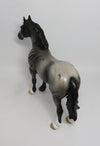 SKIPPER-OOAK BLUE ROAN STANDING DRAFT MODEL HORSE 6/1/18
