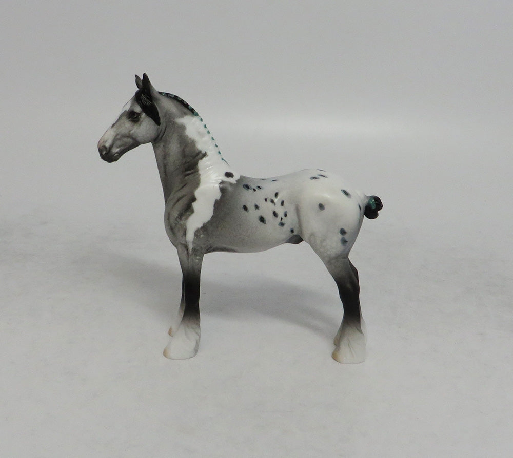DREAMS -- OOAK BLACK PINTALOOSA DRAFT CHIP EQ2018