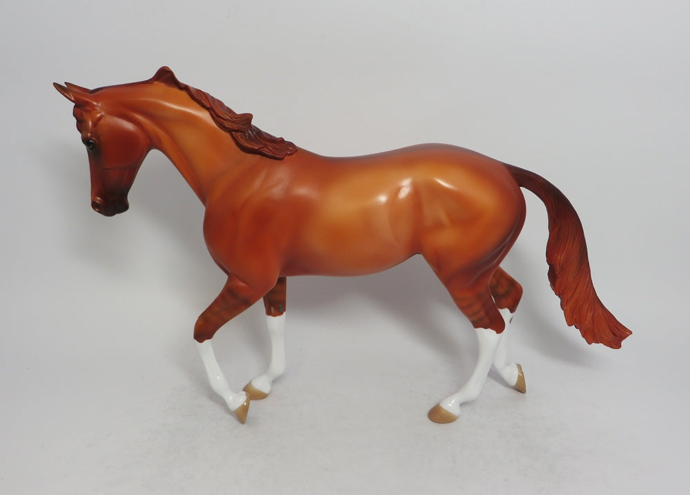 SCORPION-OOAK RED DUN THOROUGHBRED MODEL HORSE BY EMMA JEZEK 6/6/18