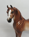 MACARON-OOAK CHESTNUT RABICANO ARABIAN MODEL HORSE BY SHERYL LEISURE 6/5/18
