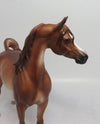 MACARON-OOAK CHESTNUT RABICANO ARABIAN MODEL HORSE BY SHERYL LEISURE 6/5/18