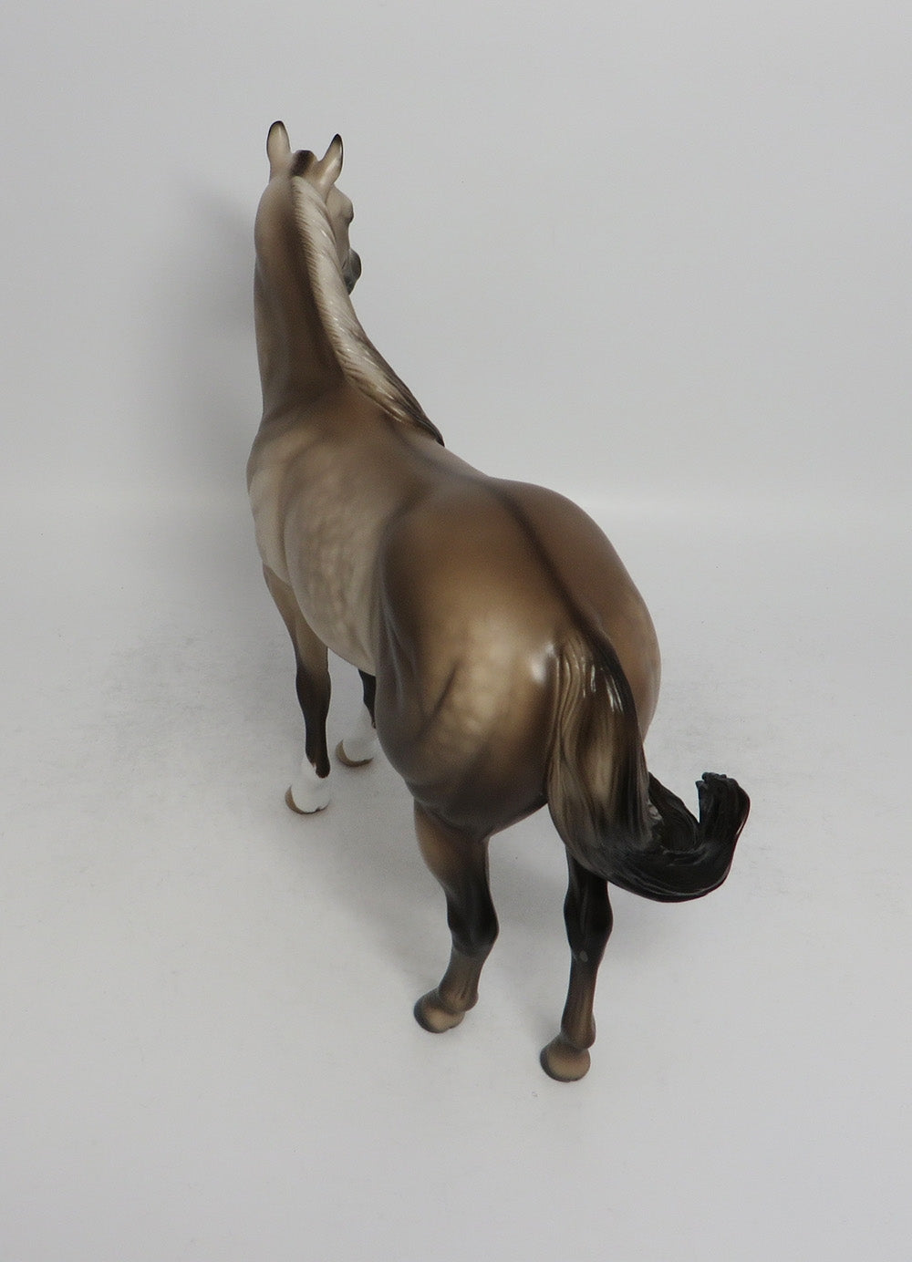 COCONUT CREAM-OOAK BUCKSKIN DUN DAPPLE ISH MODEL HORSE BY SHERYL LEISURE 6/5/18