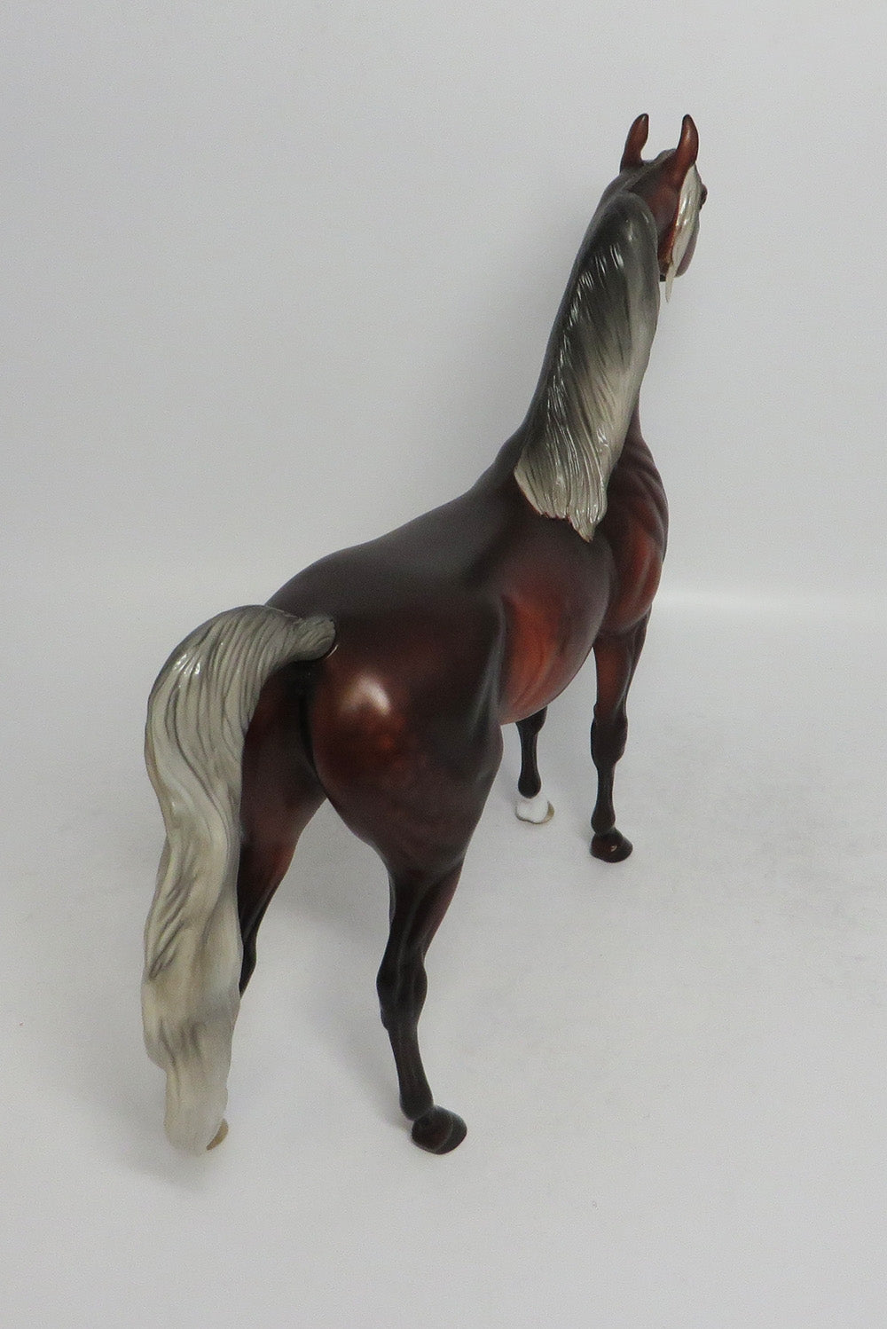 BABA AU RHUM-OOAK DAPPLE SILVER BAY ARABIAN MODEL HORSE 6/5/18