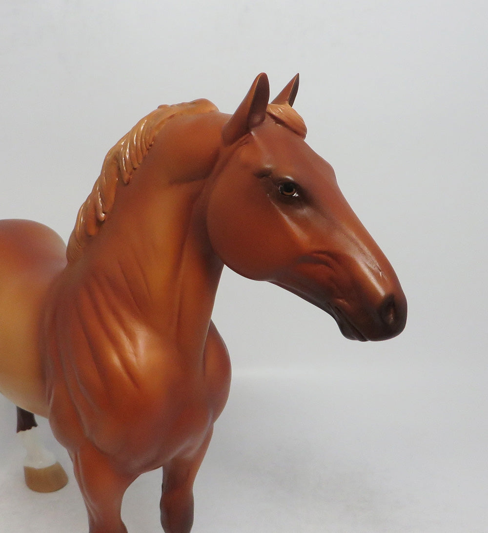 ARCHIE-OOAK CHESTNUT STANDING DRAFTER MODEL HORSE 6/19/18