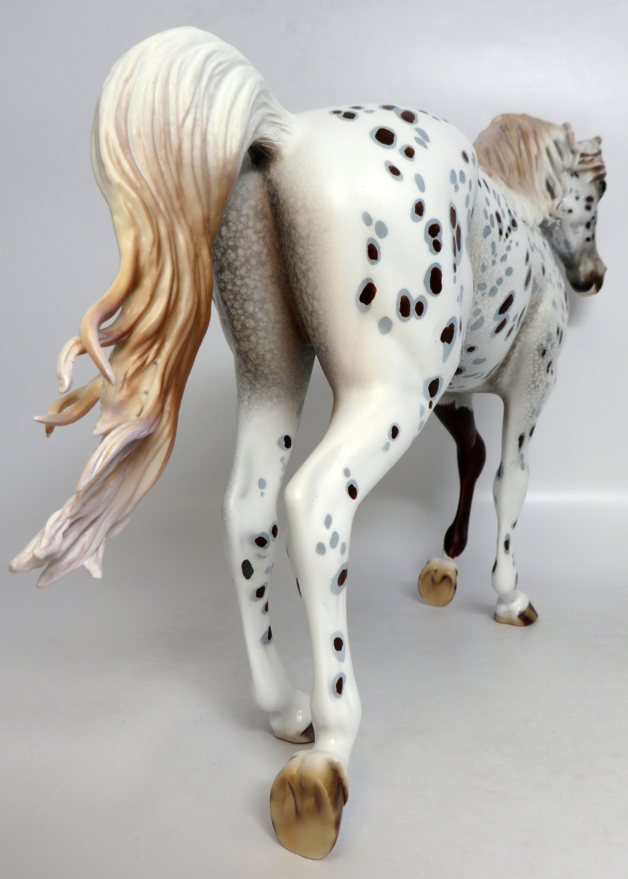 HOT SPOT-OOAK LOUD CHESTNUT APPALOOSA THOROUGHBRED CM MANE AND TAIL BY DAWN EQ 2018