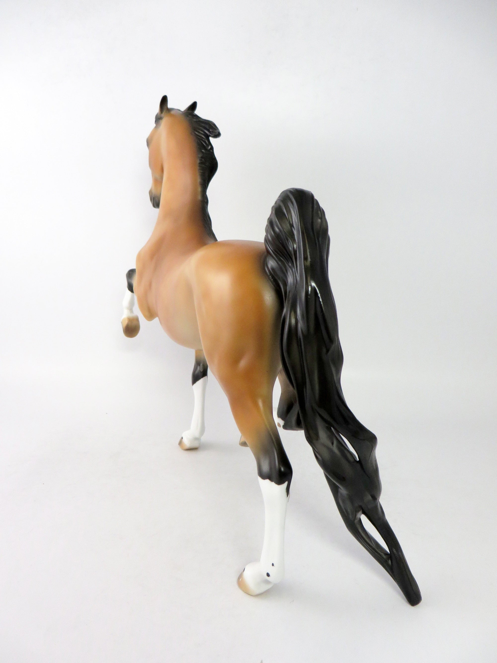 SEDONA-OOAK BUCKSKIN SADDLEBRED MODEL HORSE 6/19/18