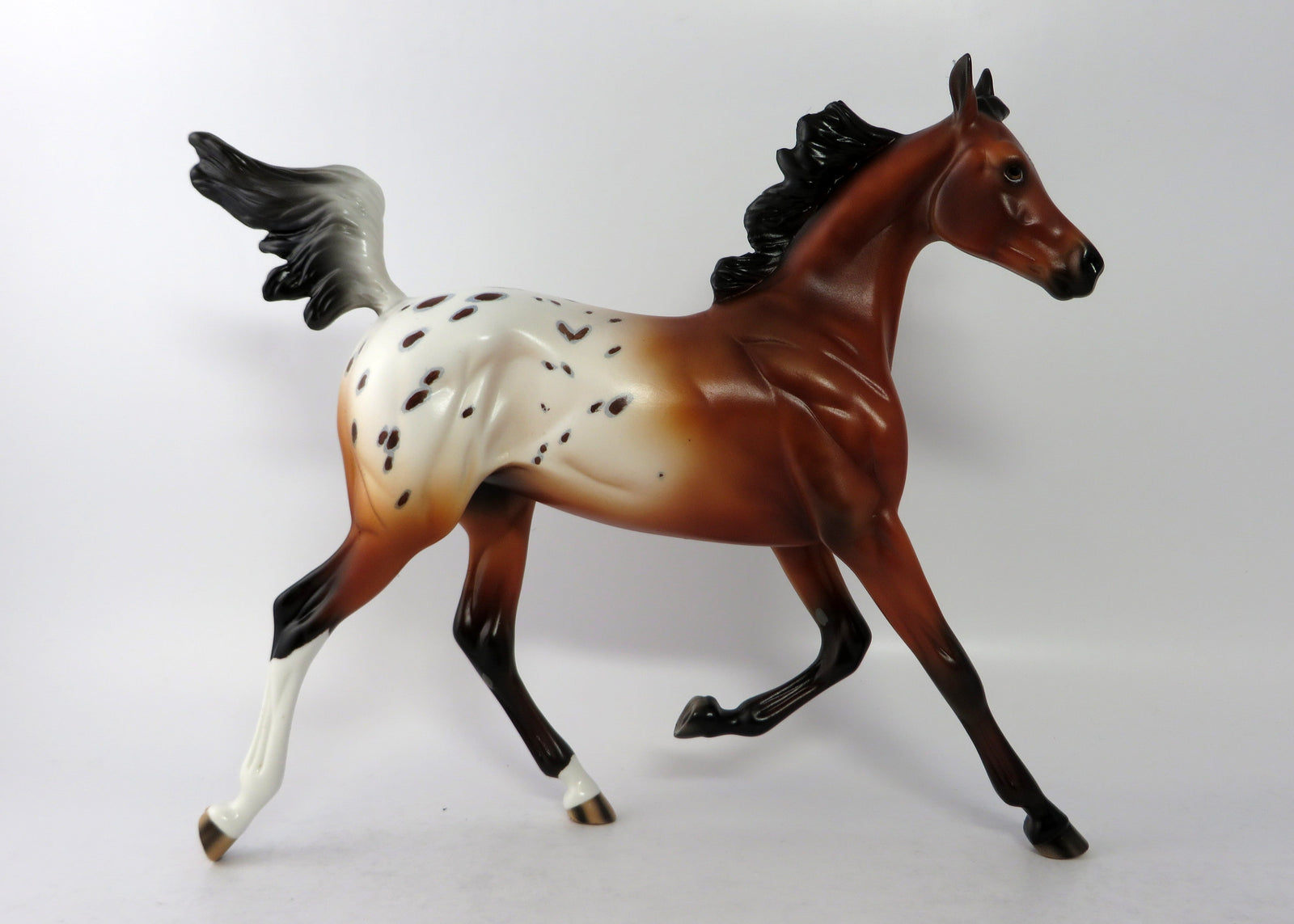 FUNNY STUFF OOAK BAY APPALOOSA YEARLING MODEL HORSE EQ 2018
