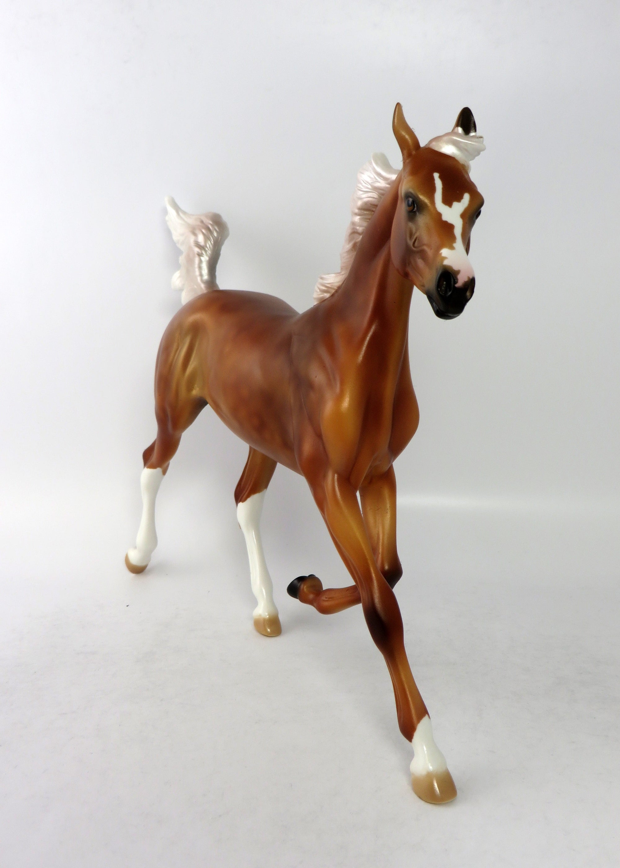 OPHELIA-OOAK DAPPLE PALOMINO YEARLING MODEL HORSE 6/19/18