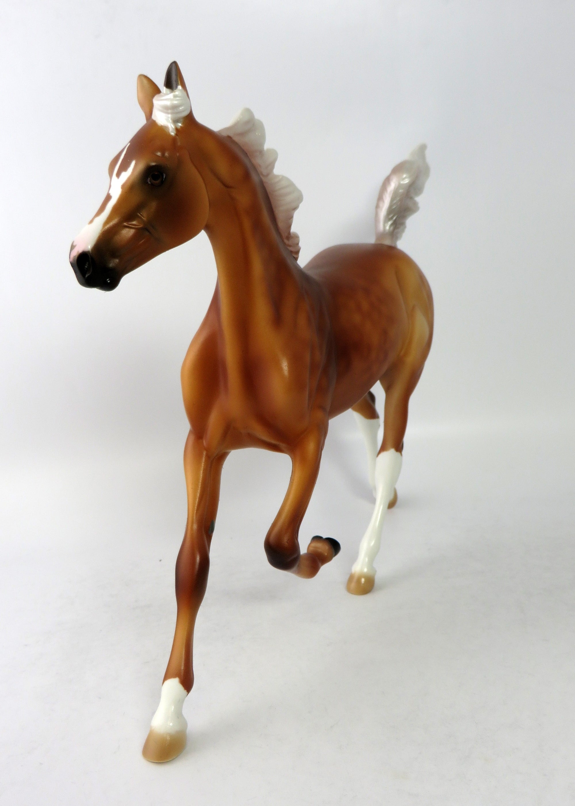 OPHELIA-OOAK DAPPLE PALOMINO YEARLING MODEL HORSE 6/19/18