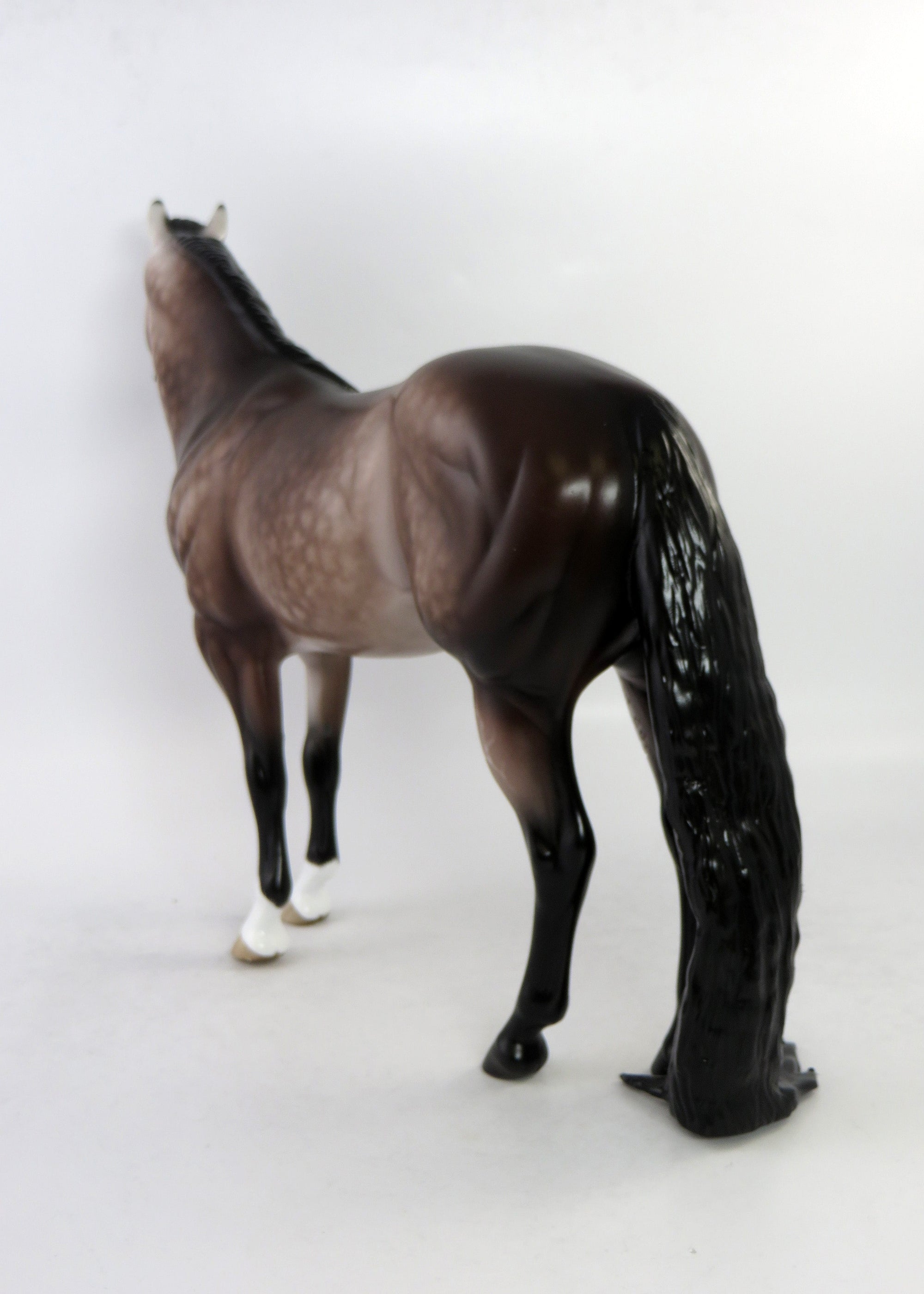 TENNYSON-DAPPLE ROSE GREY ISH MODEL HORSE BY SHERYL LEISURE 6/15/18