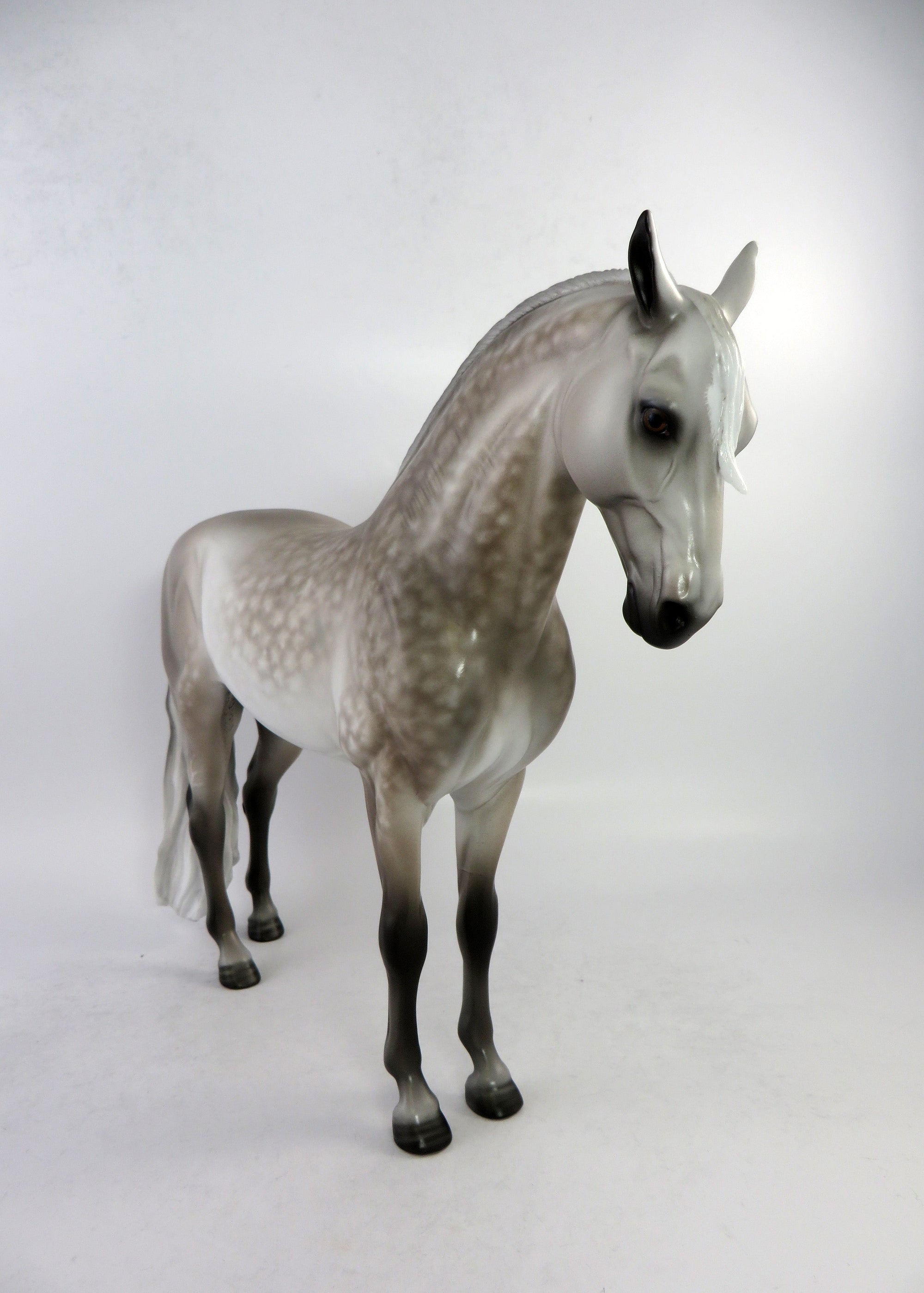 GENTRY-OOAK DAPPLE GREY ANDALUSIAN MODEL HORSE 6/15/18