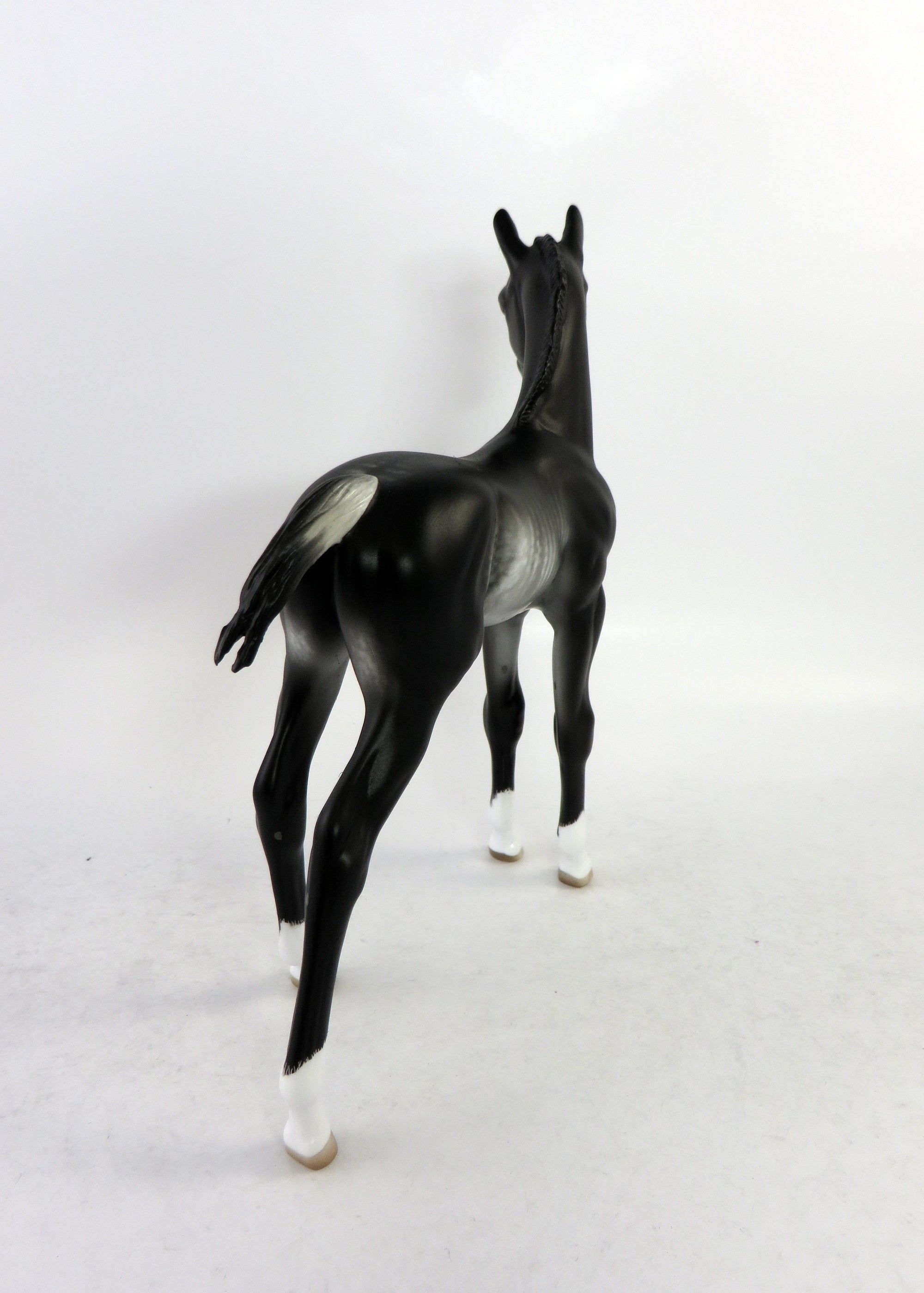 LIVONIA-OOAK RABICANO FOAL MODEL HORSE BY SHERYL LEISURE EQ 2018