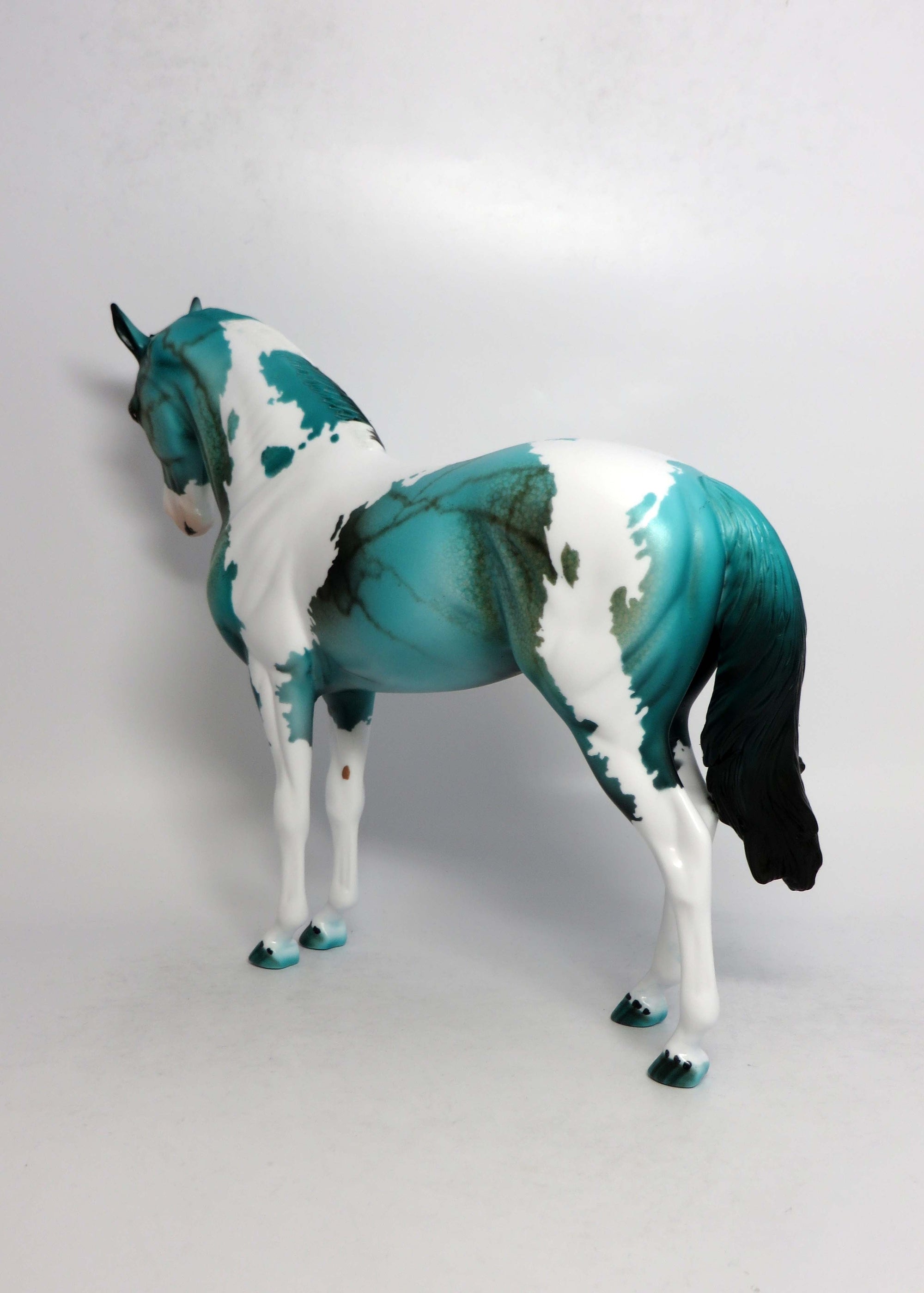 CODY-OOAK CUSTOM TURQUOISE ANDALUSIAN MODEL HORSE BY DAWN QUICK EQ 2018