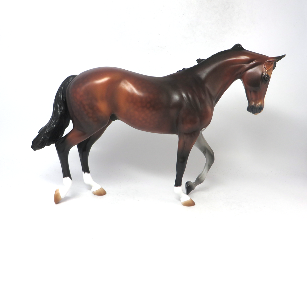 R.L. STINE -- OOAK DAPPLE BAY  TB MODEL HORSE EA19