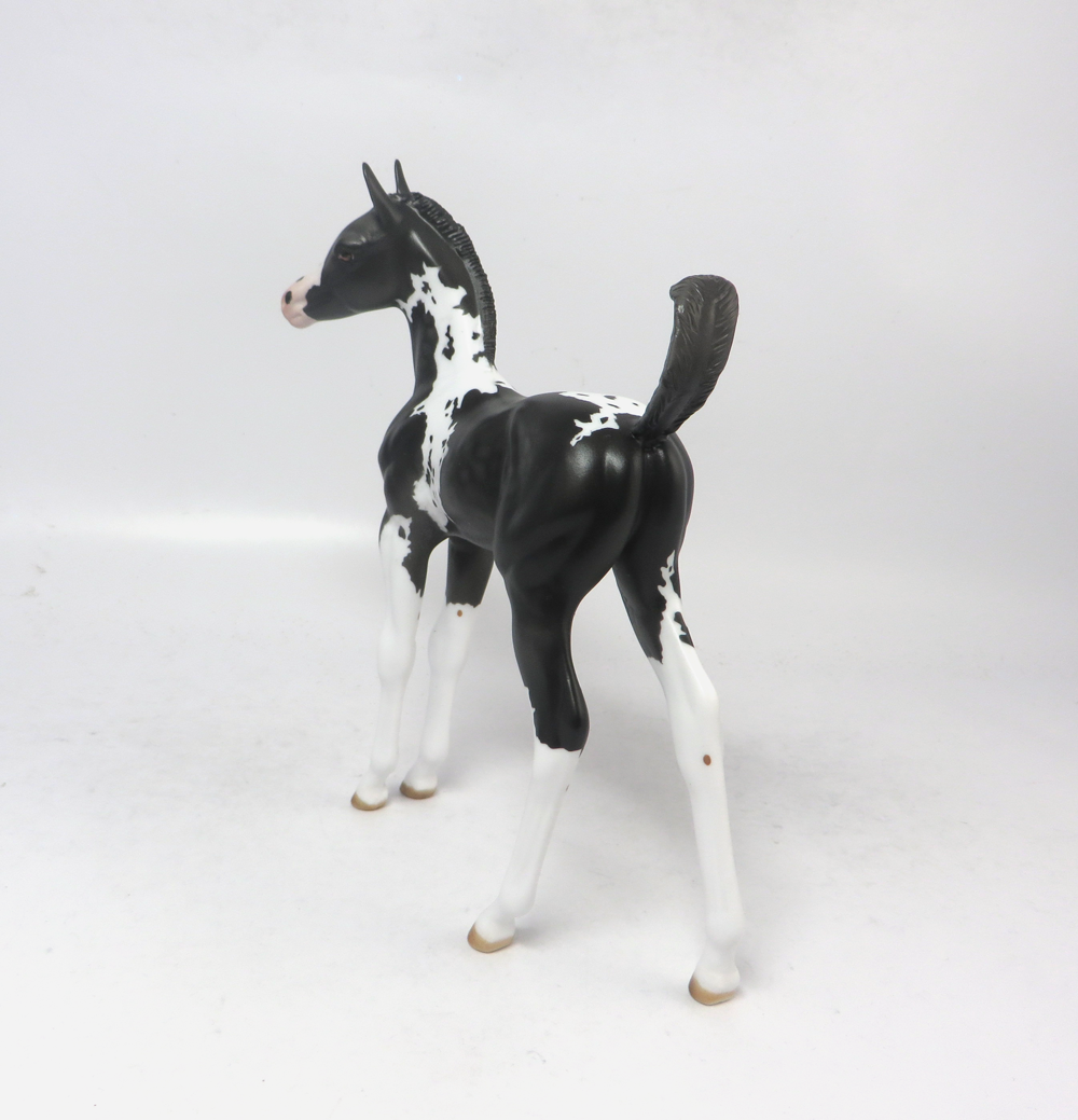 A. J. LANGER- OOAK BLACK DAPPLED ARABIAN FOAL BY AMANDA HOSTETER EA19